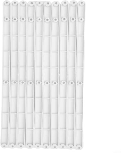 10 guide di ricambio per cassetti, in plastica, leggere, facili da installare, colore bianco, 298 mm