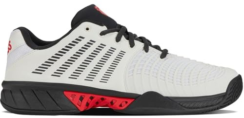 K-Swiss Homme Express Light 3 HB Chaussures de Tennis, Blanc Vif Stretch Limo High Risk Red, 41.5 EU
