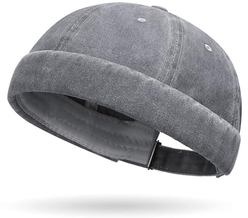 YKDLLF Bomull Hatt Herr Retro Docker-Cap Biker Docker Keps Retro Mössa Bomull Docker Hatt Utan Visir Hatt Hatt Man Kvinnor
