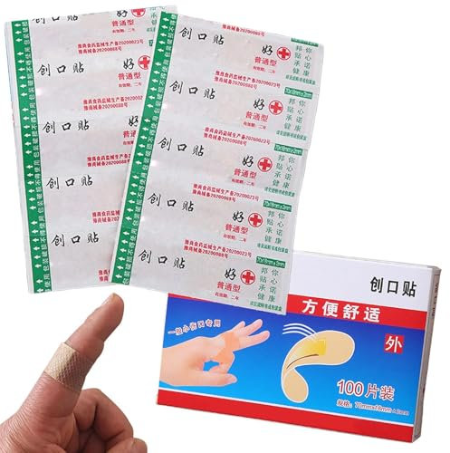 Lot de 50/100 bandes adhésives en tissu souple pour petites coupures et éraflures, fournitures de soins des plaies