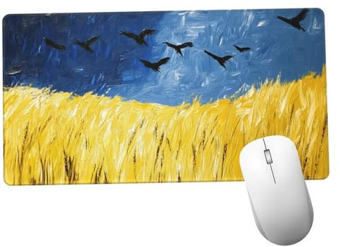 Azul Alfombrilla Ratón 1400x600x3mm Alfombrilla Raton XXL Grande con Base de Goma Antideslizante, Lavable, Accesorios Gaming Granja, Ordenador Gamer Regalos, Mouse Pad Gaming Mejora La Velocida Y654