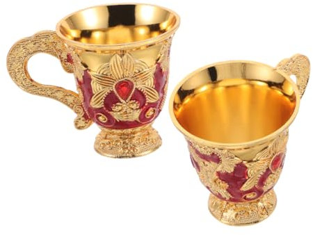 Hemobllo 2pièces Goblets Vintage Émaillés De Médiévales Élégantes Pour Banquets Et Décoration Pour Utilisation