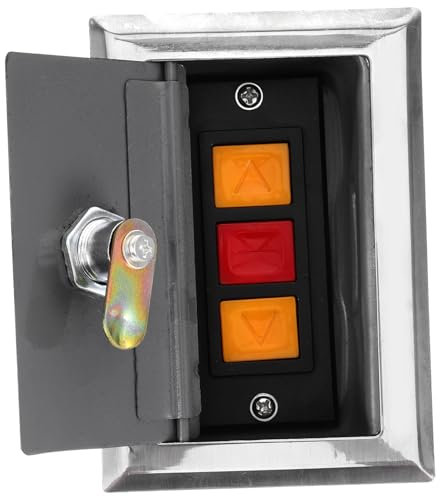 KONTONTY Boîte Interrupteur Manuel pour Portes Roulantes Interrupteur à Bouton-poussoir Étanche pour Volets Garage et Portails Boîte de Intelligente avec Design et Verrou