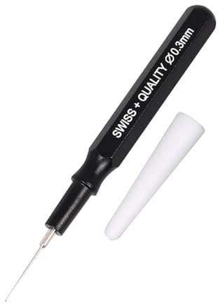 Oliatore per orologi, 1,2 x 9,3 cm, penna a olio per orologiai, convenienza portatile, manico in alluminio, assortimento professionale per orologi, set di oliatori per orologi, per riparazioni rapide