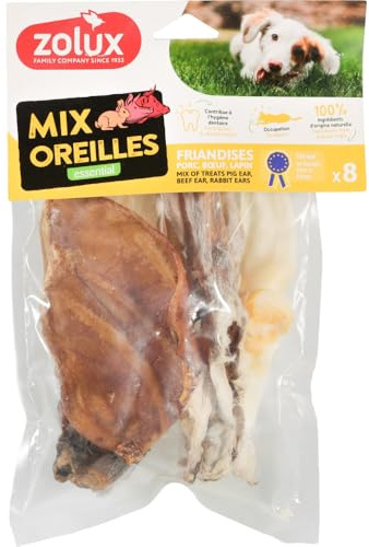 zolux - Friandises Naturelles Mix 8 Oreilles 150 g pour Chien