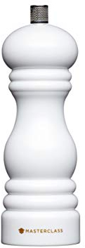 Masterclass Moulin à Poivre Ou à Sel avec Bouchon Interchangeable, Plastique, Blanc, 17 cm