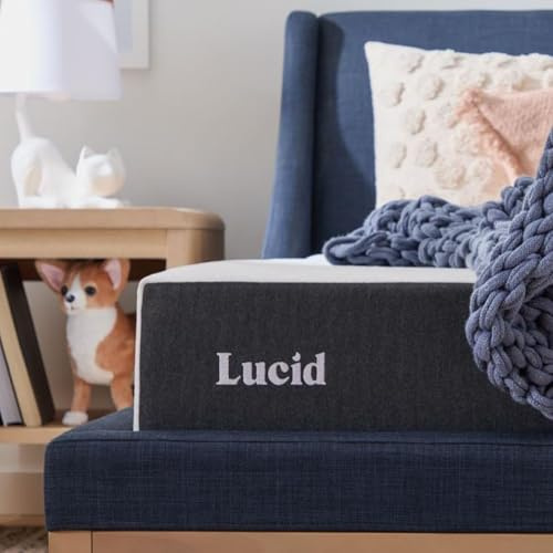 LUCID Materasso in memory foam - Alto 20 cm - Morbido - Con gel rinfrescante e carbone di bambù - Matrimoniale 160 x 190 cm