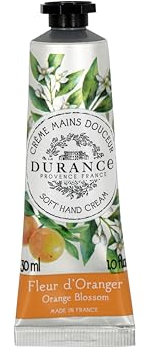Durance Morbida crema per le mani da donna (30 ml) con profumo di fiori d'arancio arricchita con olio di mandorle dolci | Crema idratante da donna per tutti i tipi di pelle