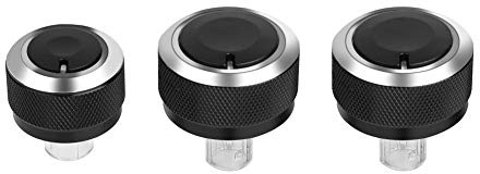 3 Pz Auto Aria Condizionata Riscaldatore Pannello di Controllo Interruttore Alluminio Dash Manopole Pulsanti Interruttore Sostituzione mk5 gti manopola t5 riscaldamento controllo