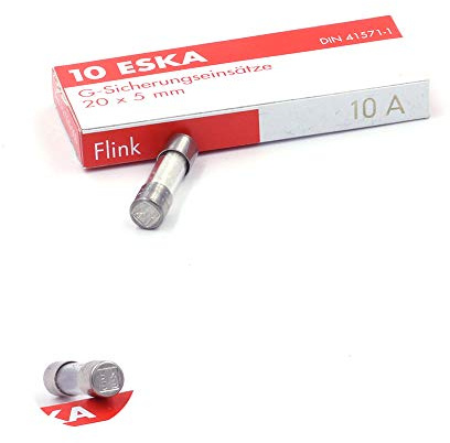 Fusibile rapido (F) in vetro 10A/250VAC 5x20mm (10 fusibili)