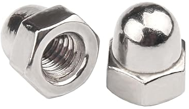 ORTAVA 10 Stück Hutmuttern M8 Edelstahl, Kappenmuttern DIN1587 Hohe Form Edelstahl A2 V2A Sechskant Hutmuttern für Schrauben Gewindestangen & Gewindebolzen