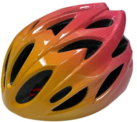 Zxpjkyu Casco da Bici per Bambini, Casco Sportivo da 52 Cm a 58 Cm, Casco da Ciclismo su Strada, Casco da Bicicletta per Arrampicata su Roccia, Pattinaggio a, Arancione