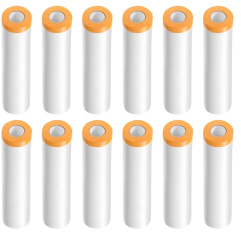 QUARKZMAN 12 Rollos de Película de Enmascarar Pre-Cinta 78.7 x65.6Ft Cinta y Cubierta de Plástico para Pintores con Cinta Lámina de Plástico para Cubrir Pintura de Automóviles
