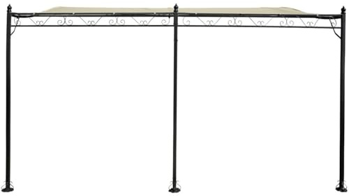 Pérgola cenador de metal (3 x 4 m), color beige