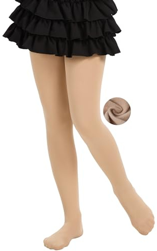 AMIYOYO Collants Thermiques pour Filles Leggings Doublés Vêtements de Ballet pour Enfants Collants Doublés Chauds d'hiver, Treggings épais