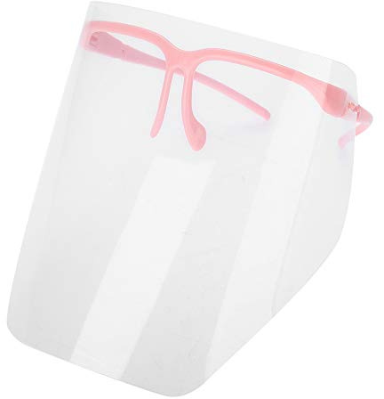 OVAQUIXI 50PCS Full Protective Shield Visor, KF94 Face Shield Transparent Face Visor Resistant to Prevent Saliva, Oil Fume, Spitting