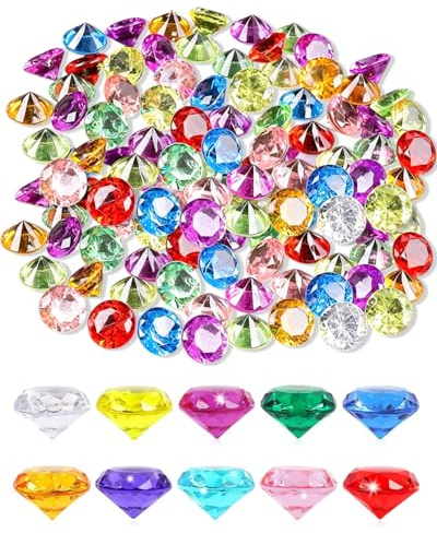 WINXMIN 60 pezzi Gemme di Diamanti Decorativi Cristallo Diamanti Colorati Multicolore Gemme del Diamante Acrilico per Matrimoni Decorazioni Feste, Decorazioni Vetrine
