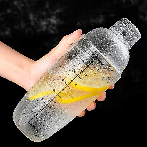 Generic Förtjockad Manuell Cocktailshaker med Klar Skala för Bartenders och Hemmabruk - 8,5 Cm Plaststångsverktyg, 3 Enheter
