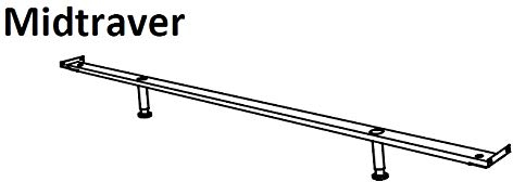 Hasena Mitteltraverse Midtraver Mittelstütze 220 cm
