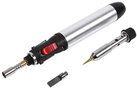 Joyzan Butane Soldering Kit, 4 in 1 Cordless Gas Iron Portable Temperature Adjustable Welding Torches Tool Blow Torch Pen Heat Flame Electric Burner Tools for Metal Jewelry Repairing DIY Arts Crafts