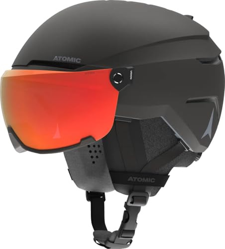 Salomon Atomic Savor Visor Photo Skihelm mit Visier - Black - Größe XL - Maximale Stoßdämpfung - Active Aircon Belüftungssystem - Hochwertige Verspiegelung für klare Sicht, 63-65