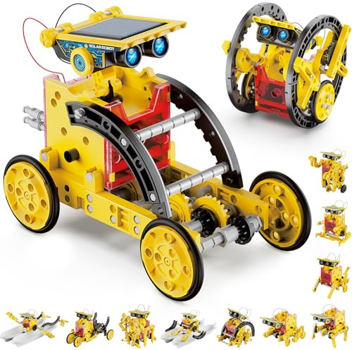 Hot Bee Robot Solar, Juguetes Niños 7 8 9 10 11 12 Años, Regalo Niño 7-12 Años, Kit Robotica Niños 8-10 Años, Juegos de Mesa