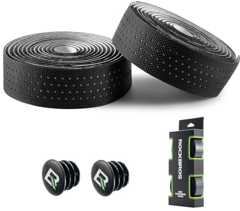 ROCKBROS Lenkerband für Rennrad, 2 Rollen Fahrrad griffband, Stoßdämpfend und Rutschfest, 220 cm Extra Lang, Selbstklebend für Gravel Bike und Citybike