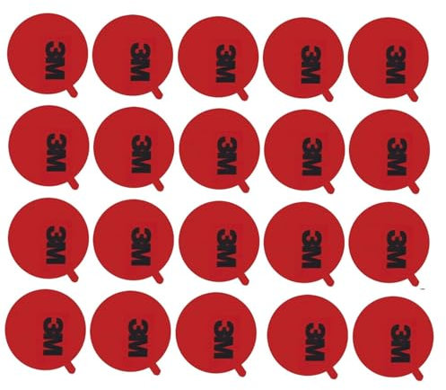 Nastro di montaggio biadesivo, resistente, impermeabile, adesivo di montaggio forte, striscia LED in schiuma per auto, casa, ufficio, decorazione, realizzato con 3 M CP5108 (25 mm diameter _20 Piece)