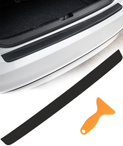 Xibao Auto Ladekantenschutz Kofferraum,Stoßstangenschutz,Selbstklebender Heckstoßstangenschutz,4D Kofferraum Schutzfolie,Geeignet für die Meisten Autos,Lastwagen und Andere Kofferraumschutz