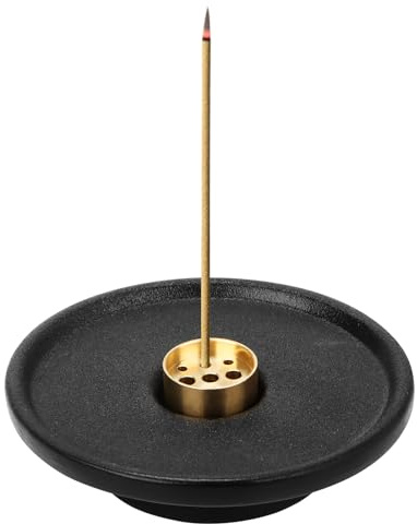 Bohrma Räucherstäbchen Halter Räucherstäbchenhalter 9 Loch Abnehmbarer Incense Holder Runde für Heimdekoration Meditation Schlaf Yoga Weihrauchbrenner Zubehör