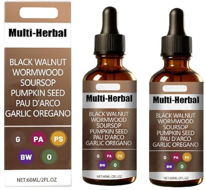 Gotas de Ajenjo de Nogal Negro - Fórmula herbal suave, revitalizante, aptas para hombres y mujeres,2pcs