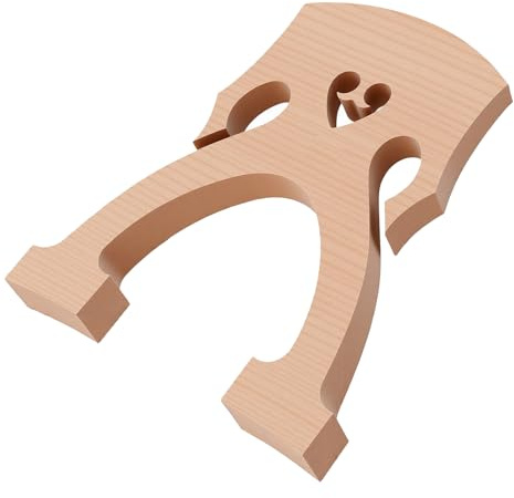 VGEBY Cello Bridge, Maple Wood High Foot 4 4 Cello Bridge, Handgjorda Bågar för Ljudöverföring Stabilt Stöd och Passform, Ersättningsdel för Cellister Öva Reparation