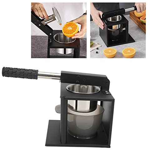 Bol à Jus de Filtre, Presse-agrumes Manuel, Pressoir à Levier Manuel en Acier Inoxydable 304 Presse-agrumes Pressé à la Main Presse-fruits avec Deux Filtres