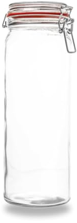 Flaschenbauer – 1 bocal à étrier 2160 ml – Pour conservation, fermentation ou remplissage – Verre avec fermeture métallique – Fabriqué en Allemagne