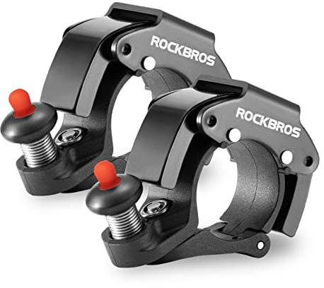 ROCKBROS Bike Bells Hidden MTB Bells Bicycle Bells for 22.2mm Handlebars, More Than 100dB, Clear & Long Sound Ringer, Mountain Bike, Scooter, Youth Bike