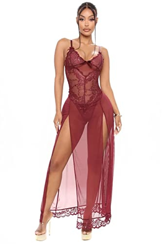 QKEPCY Ensemble de Lingerie pour Femmes Soutien-Gorge Sexy et Culotte en Dentelle Lingerie Sexy Nuisette Femme Robe en Maille Transparente Lingerie Femme Sexy Ensemble