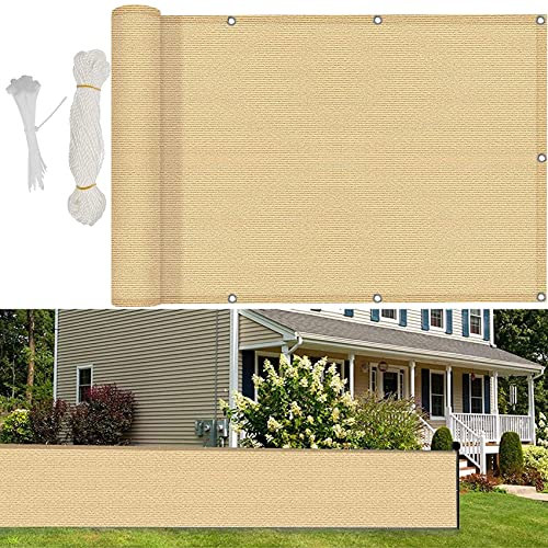 YANHONG Recinzione Copertura per Balcone 85x200cm(33x79inch) Recinzione Copertura Schermante per Balcone Privacy Resistente alle intemperie per Balcone da Giardino, Giallo