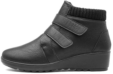 Softlites Janet Womens Black Easy Fasten Boot - Size 6 UK - Black