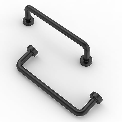 FURNIWARE 10pcs svart möbelhandtag köksskåphandtag skåphandtag 96mm hålavstånd