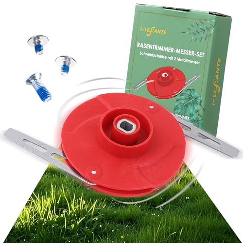 i-LEFANTE Kit de lames en métal pour coupe-bordure sans fil Einhell - Compatible avec Gardol & Gartenmeister - Avec disque de coupe et matériel de montage - Pour pièces de rechange Einhell