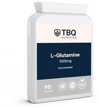 L-Glutamine 500mg – 90 Capsules | Amino Acid Supplement | Supports Protein Metabolism & Muscle Recovery | Popular Pre & Post Workout Formula | UK-Made