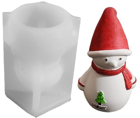 Silikon Julformar Non-stick 3D Söt Tomte- & Snögubbegjutning