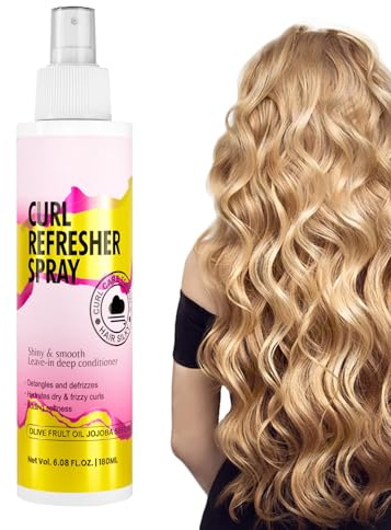 Wimnqie Spray rafraîchissant pour cheveux bouclés | 180 ml Produit fortifiant, Spray coiffant pour boucles | Pour femmes, femmes, mères, journée à la plage, voyage, événements spéciaux, soirée