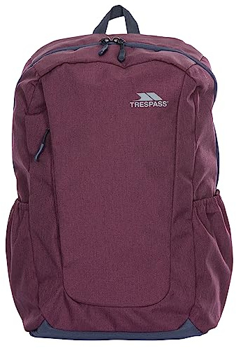 Trespass Unisex Backpack Alder - 25L, Front Zip Pocket, Inside Pocket, Padded Shoulder Straps, Side Pockets, Polyester Ripstop Melange