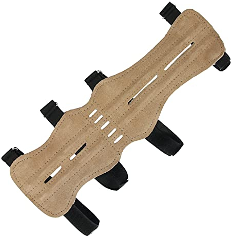 elToro Wild Colorz Max - Armschutz; Robustes Wildleder und attraktive Farben, hoher beim Bogenschießen, idealer Schutz (Beige)