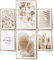 BLCKART Boho Beige Poster Set Bohemian Dream Doppelseitige Bilder Deko (L | 2x A3 | 4x A4 | ohne Rahmen)