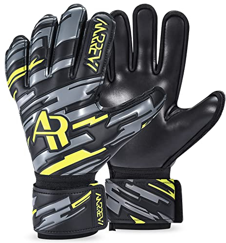 Anrrew Fußball Torwarthandschuhe mit Fingerschutz und doppeltem Handgelenkschutz. Torwarthandschuhe Sorgen für Extreme Starke Kontrolle und Griffigkeit. Für Jugendliche, Kinder und Erwachsene