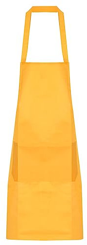 QUARKZMAN Cucina Cucina Grembiuli Poliestere Arte Grembiuli Ceramica Grembiule Impermeabile Artista Pittura Grembiule con 2 Tasche per Casa Ristorante Artigianato, Giallo