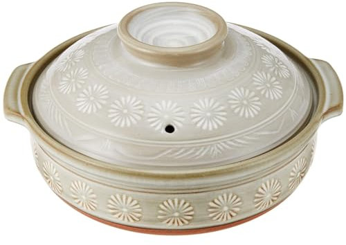 TIKUSAN Donabe Japanese Hot Pot Banko Ware Made in Japan (8 go(74 fl oz.))
