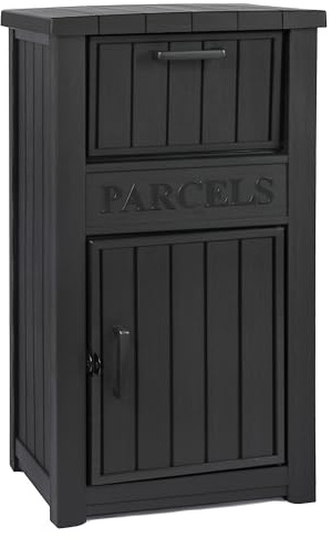 LHBGO Package Delivery Box for Outside, Outdoor Storage with Lockable Secure, Anti-Theft Parcel Drop Boxes Outdoor Package Delivery and Waterproof for Porch, House, Curbside